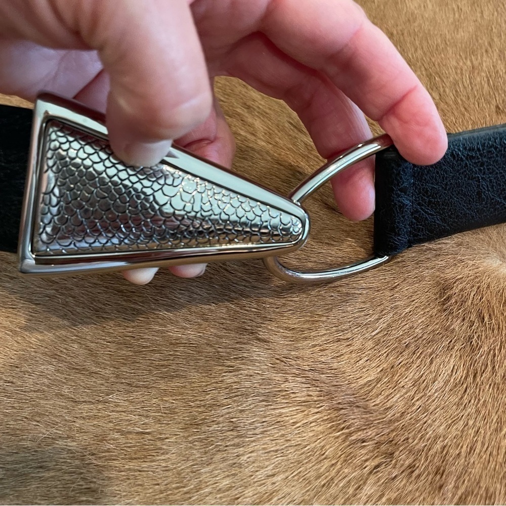 Chico’s Small Medium Adjustable Black Leather Bel… - image 5